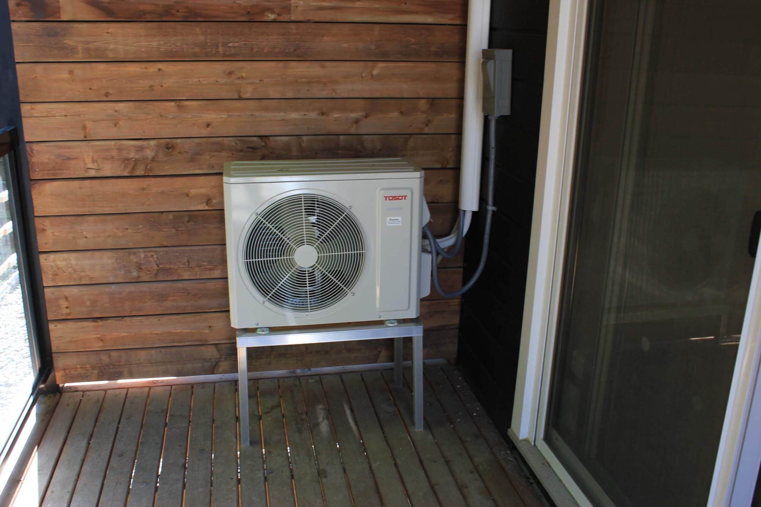 F/N HVAC Installed Exterior Heat Pump Units On Balcony